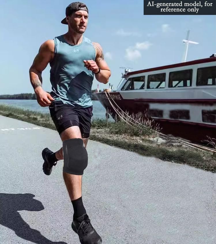 Anti slip sponge, soft and breathable men's, women's, girls', and children's red knee pads suitable for sports scenes such as volleyball, football, dance, yoga, wrestling, running, cycling, etc (red, Small)
