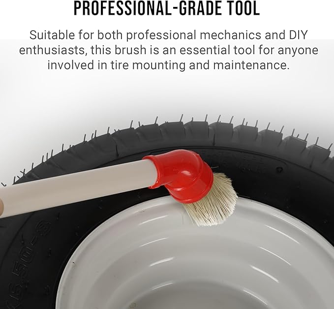 Calvana (2-Pack) Curved Applicator Brush for Tire Mounting Paste, 11" Plastic Handle, 45-Degree Angle for Easy Application of Tire Lubricants
