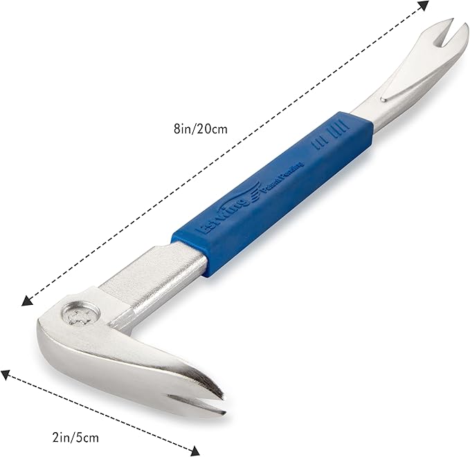 ESTWING Pro Claw Nail Puller - 9" Pry Bar with Forged Steel Construction & No-Slip Cushion Grip - PC210G