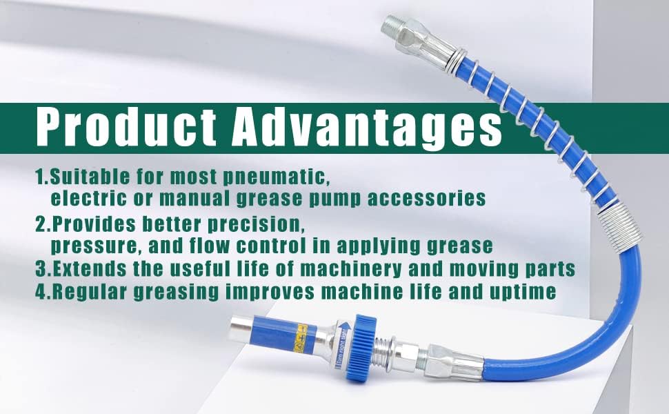 Fit for Lube Pro Plus Grease gun fitting Coupler Lock-on High Pressure Grease Coupler, 10th Generation Heavy-Duty Grease Gun Coupler Fittings Extensions, Lock Clamp Type Fits All Grease Guns Hose