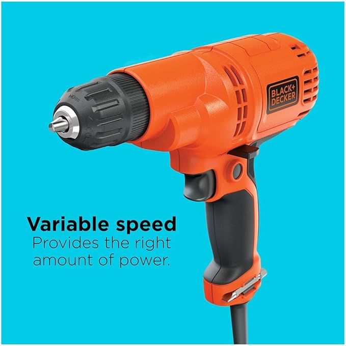 BLACK+DECKER Corded Drill, 5.5-Amp, 3/8-Inch (DR260C)