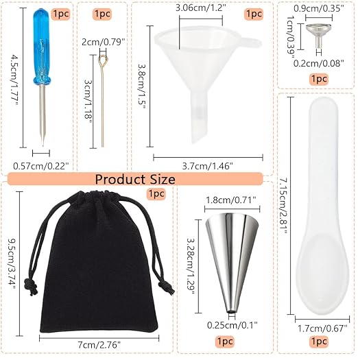 NBEADS Mini Funnel Set for Cremation Jewelry Filling, Small Bottles Funnel Filler Kit Jewelry Ashes Fillers Funnel for Urn Preservation Jewelry Filling Ashes Pendant Necklace Liquid Transfer