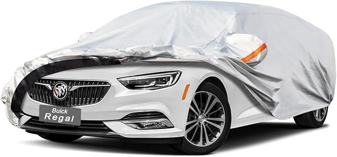 6 Layers Car Cover Custom Fit Buick Regal (2009-2025) Waterproof All Weather, Heavy Duty Outdoor Snow Sun Rain Uv Protection (Ships from US Warehouse, Delivery 3-8 Days)