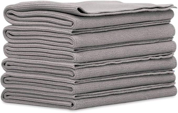 Griot's Garage Microfiber Edgeless Towels for Interior and Exterior Car Detailing and Polishing, Scratch-Free, 16” x 16”, Set of 6, 14902