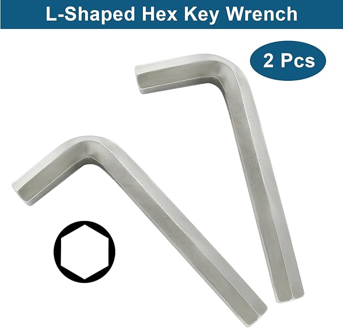 Biaungdo 2 Pcs 14mm Hex Key Wrench Set - Small Allen Key, L Shaped Hexagon Wrench for Bike & Furniture Repair