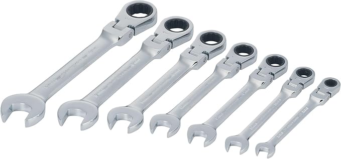 CRAFTSMAN Ratchet Set, 72-Tooth, 180 Degree Flexi Head Design, Solid Chrome Finish (CMMT87009), 7 Count (Pack of 6)