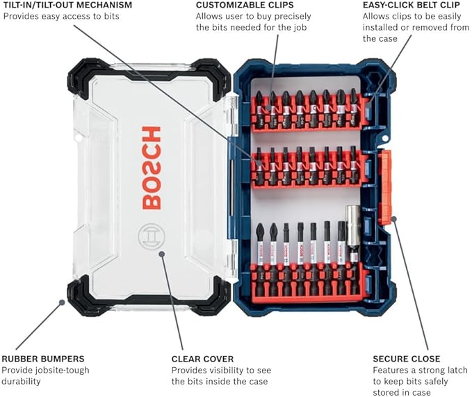 Bosch SDMS24 24 pc. Impact Tough™ Screwdriving Custom Case System Set