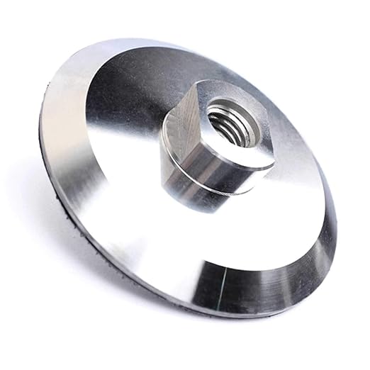 4 Inch Polishing Backing Pad Heavy-Duty Aluminium Backer for Diamond Polishing Pad Holder Hook and Loop Connector 5/8"-11 Thread…