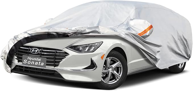 6 Layers Car Cover Custom Fit Hyundai Sonata (1993-2025) Waterproof All Weather, Heavy Duty Outdoor Snow Sun Rain Uv Protection (Ships from US Warehouse, Delivery 3-8 Days)