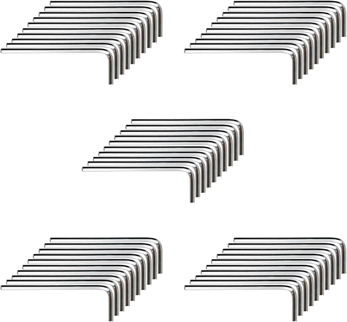 Antrader 2.5mm Allen Wrench L-Shaped Hex Key Wrench Set - 50 Piece Repair & Installation Tool