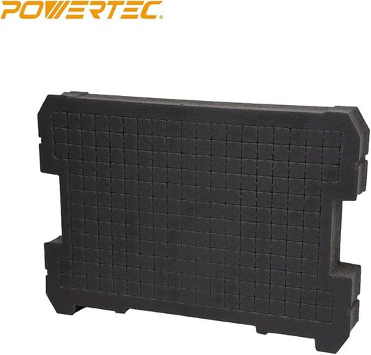 POWERTEC 2PCs Tool Box Foam Insert, Pluck Foam Tool Organizer for DEWALT DWST88801 TSTAK System, Customizable Insert for Tool Case Fits DWST17808, DWST17807, DWST17805 (71585-P2)