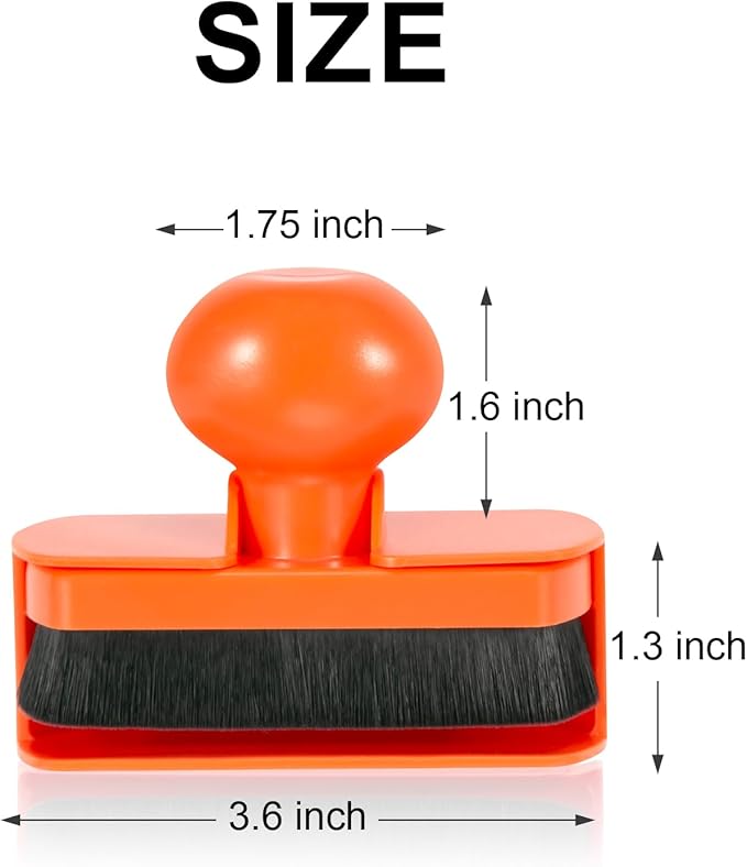 UNIMEIX Tire Shine Applicator Brush Large Vegan Tire Shine Brush with Storage Stand for Vehicles Tire Shine Polish Wax and Car Wash (Orange)