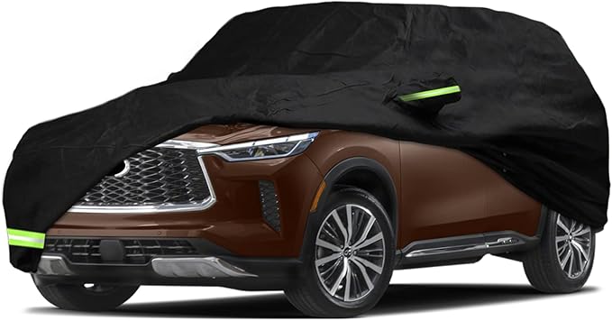 YIXIN Waterproof Car Cover for 2014-2026 Infiniti QX80 Car Cover Custom Fit 100% Waterproof Windproof Strap & Single Door Zipper Bands for Snow Rain Dust Hail Protection