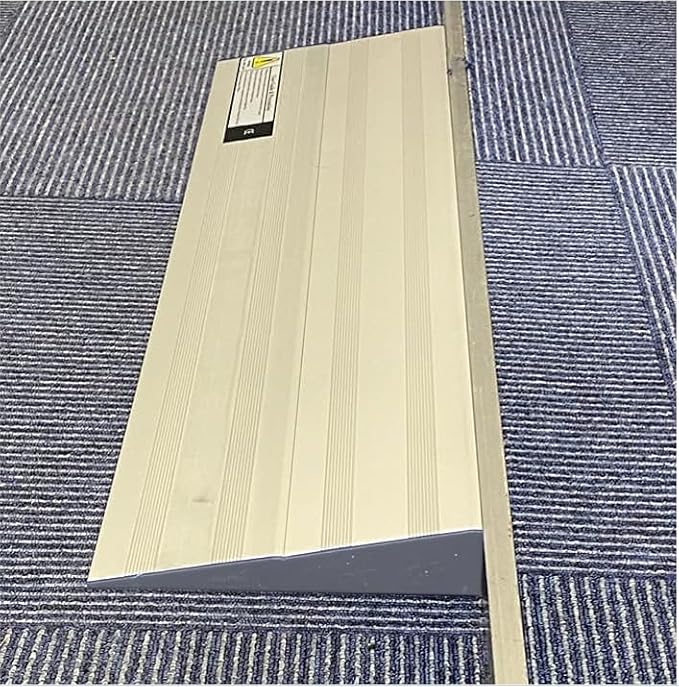 0.8" H x 29.5" W Doorway Ramp, Threshold Ramp for Transition Threshold, Step, Doorways, Lightweight Aluminum Non Slip Threshold Ramp