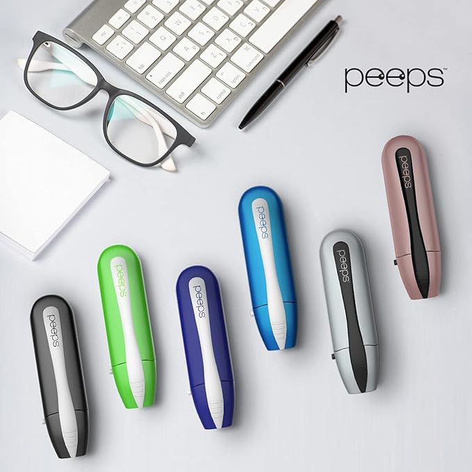CarbonKlean Peeps Eyeglass Lens Cleaner - Efficient and Durable Carbon Microfiber Technology - Exclusively Used by NASA - 500 Uses (Green, 2 Pack)