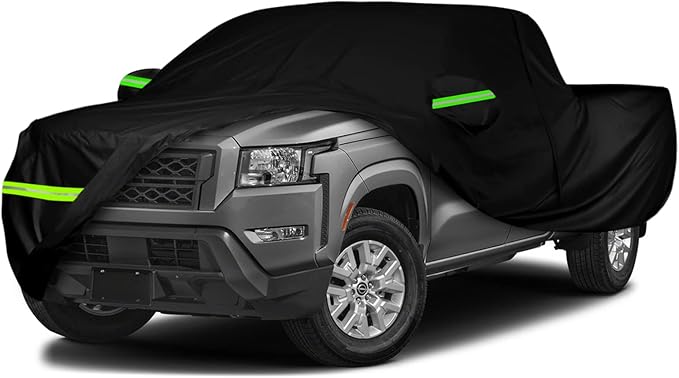 Waterproof Truck Cover Replace for Nissan Frontier CrewCab 6ft Bed, 6 Layers All Weather Truck Cover with Zipper Door & Windproof Bands for Snow Rain Dust Hail Protection (6ft Bed)