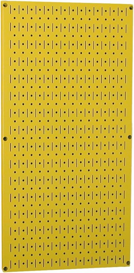 Wall Control Pegboard 32in x 16in Yellow Metal Pegboard Tool Board Panel
