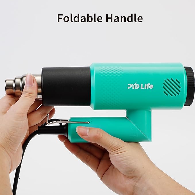 PYD Life Heat Blower Gun for Sublimation Blanks Shrink Wrap Film 110V Hot Air Gun for Shrink Wrap Temperature Control with 2-Temp Settings