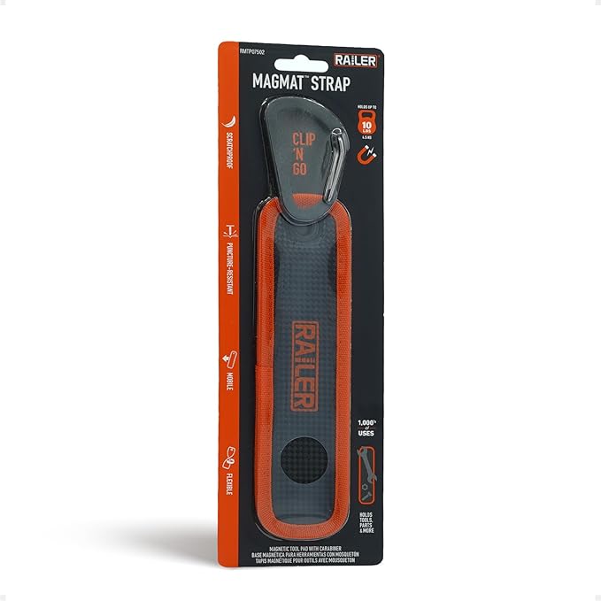 Railer Magnetic Tool Mat for Mechanics & Magnetic Pad for Tools – Flexible Magnet Mat & Magnetic Tool Pad. Heavy Duty Magnetic Work Mat. Non-Slip Magnetic Mats & Pads for Auto Repair