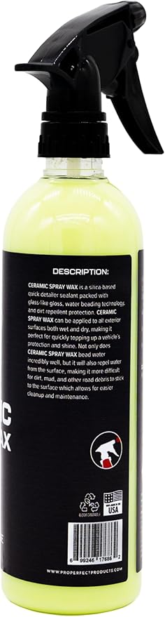 Ceramic Spray Wax (16oz)-ceramics spray coating polish spray wax, polish with beading technology formulated with reactive SIO2 infused silica based with dirt repellent like protection.