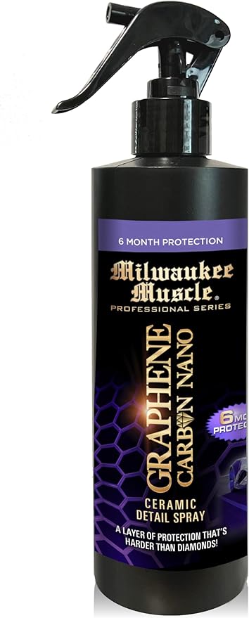 16oz Graphene Ceramic Coating Detail Spray Wax - The Best Protection Against Scratches, Swirls, Paint Chips, No Buff, 6 month Protection (16 Fl Oz)