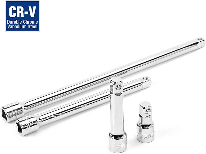 WORKPRO W074459 3/8 In. Socket Drive Extension Bar Set, Heat-Treated Steel Construction (Single Pack)
