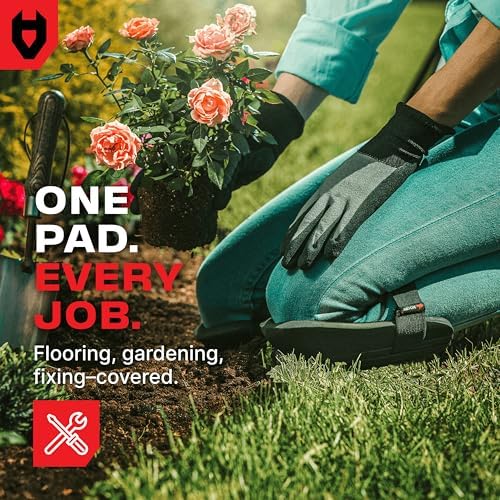 NoCry Gardening Knee Pads for Women and Men – Waterproof Foam Padding in a Lightweight Yet Durable Design; Easy to Wear with Adjustable Elastic Hook-and-Loop Straps – Ideal for the Garden and Yard Work