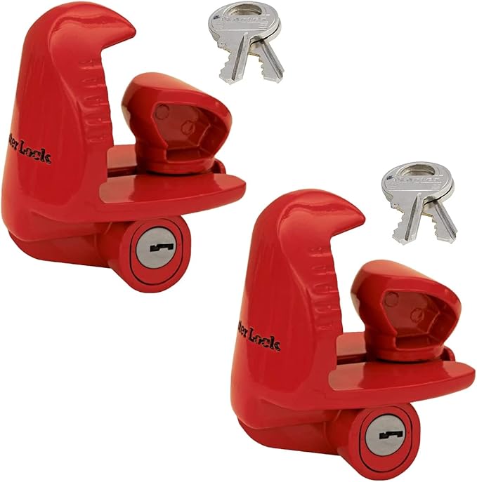 Master Lock - Universal Size Fits 1-7/8", 2", and 2-5/16" Couplers - Trailer Locks #389DAT, 2 Pack