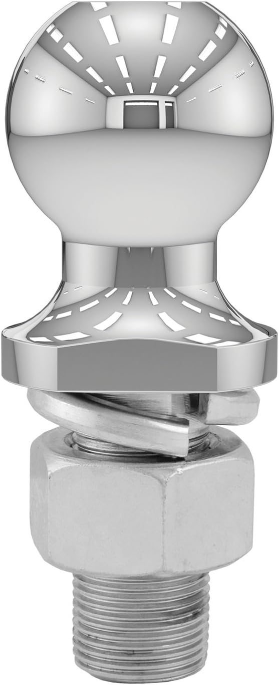 CURT 40062 Chrome Trailer Hitch Ball, 3,500 lbs, 1-7/8-Inch Diameter, 1 x 2-1/8-Inch Shank