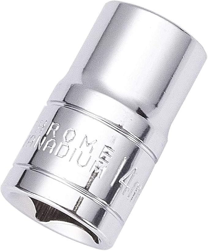 Utoolmart 1/2-Inch 14mm 6-Point Drive Shallow Socket, Metric, Cr-V Chrome-vanadium