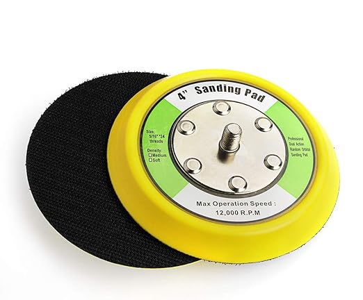 4" Hook and Loop Backing Pad 5/16"-24 Thread for Dual Action Car Polisher Sanding Polishing