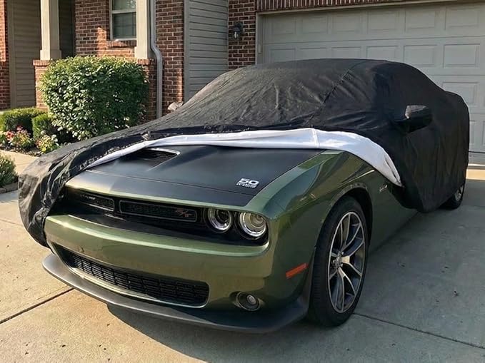 CarsCover Custom Fits for Dodge Challenger Car Cover 5 Layer Ultrashield Premium Black Covers (R/T, SRT, T/A, SXT, Hellcat)