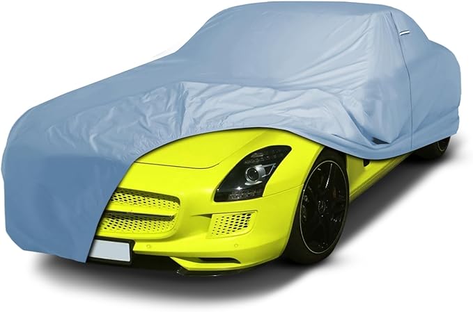 iCarCover Premium Car Cover for 2011-2015 Mercedes-Benz SLS AMG Heavy Duty Waterproof All-Weather Automobiles Custom Fit Indoor Outdoor UV Snow Protection Covers with Straps and Bag