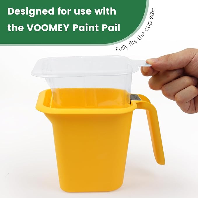 Voomey 20pack Paint Pail Liners, Plastic Disposable Bucket Liner Set for Paint Cups,Holds Up to A 16 oz. of Paint or Stain (Only Applicable to VOOMEY 4 inch Paint Cup)