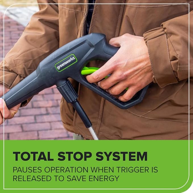 Greenworks 1900 PSI (SGS Certified) 1.2 GPM 13Amp Portable Compact Electric Pressure Washer, Power Washer for Cars, Driveways, Patios, Patio Furniture & Around Pools