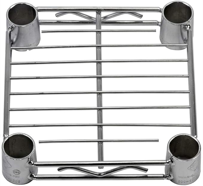 Shelving Inc. 8" d x 8" w Chrome Wire Shelving with 2 Tier Shelves, Weight Capacity 800lbs Per Shelf