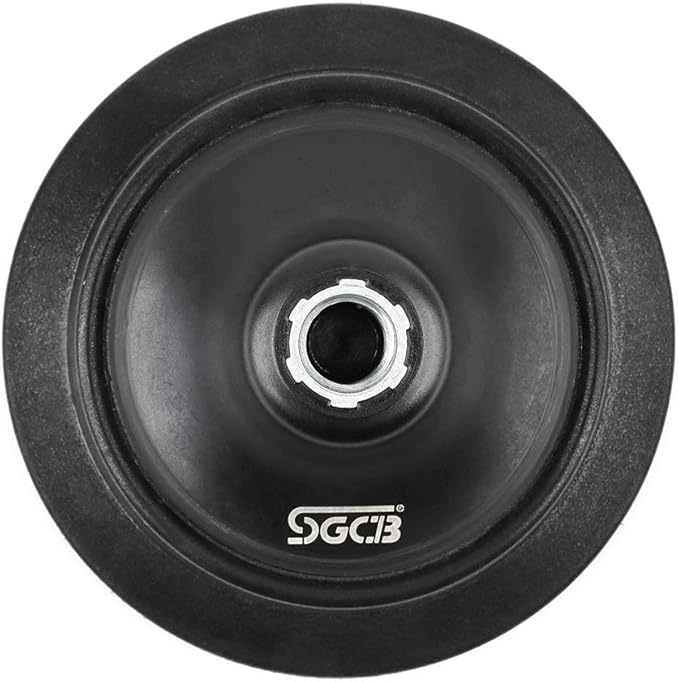 SGCB 5” RO Rotary Flexible Backing Plate, Hoop-and-Loop Face 5/8” Thread PU Soft Backing Pad Used On Rotary Polisher Sander for Sanding Polishing Buffing Finishing