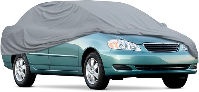 MotorTrend Custom Fit Car Cover for Toyota Corolla 2000-2018, All-Weather Protection for Cars Trucks & SUVs, UV Resistant Waterproof Scratch-Resistant, Vehicle Cover for Outdoor & Indoor
