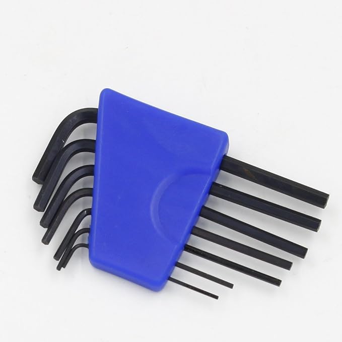 7pcs Mini Hex Key Allen Wrench Set (0.028"-7/64"), Small L Shaped Allen Key, Size 0.028", 0.035", 0.05", 1/16", 5/64", 3/32", 7/64" Micro Tool
