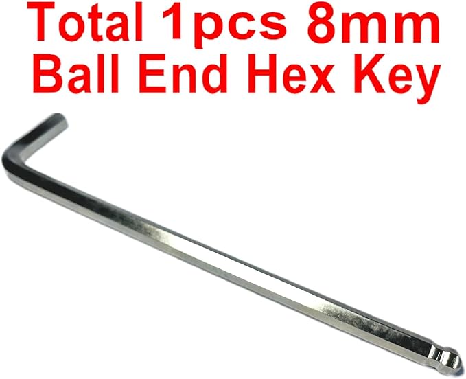 1pcs 8mm Ball End Allen Wrench sets,8mm Hex Key Wrench set,8mm ball end Hex Driver allen key Door Key L Shaped hex wrench set with Long Arm 200mm lengh.8mm ball end hex wrench