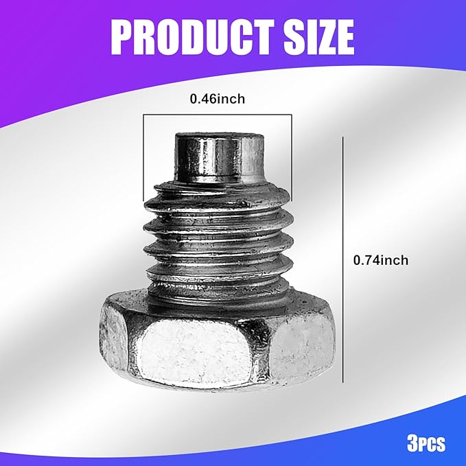 3 PCS Jack Pressure Rod Fixed Screw, Floor Jack Handle Bolt, Floor Jack Handle Replacement, for 3 Ton 4 Ton Hydraulic Top Handle (Silver)