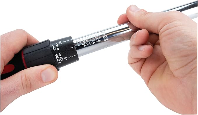 Performance Tool M199 1/2-Inch Drive Click Torque Wrench With Patented Torque Adjusting Locking Collar (25 to 250 ft/lb)