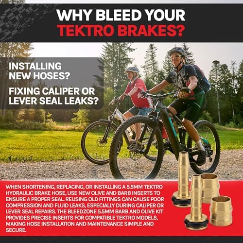 BleedZone Brake Bleeder Hose Tool Compatible with Tektro Olive Inserts, M5