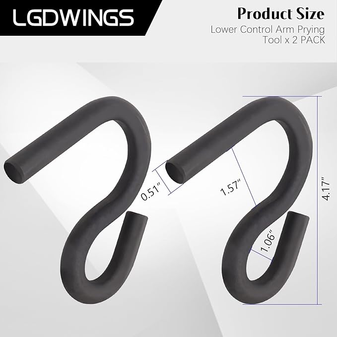 6007 Lower Control Arm Prying Tool,Control Arm Specialty Tools for Mechanics,Designed for 7/8 Pry Bar, FWD, Imports & Minivans,2 Pcs Bushing Tool Kit