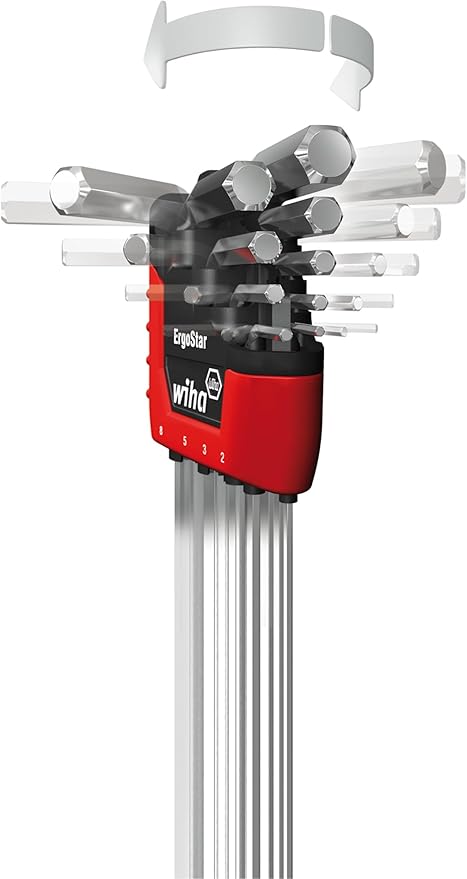 Wiha 66996 ErgoStar Ball End Hex L-Key, 9-Piece Set