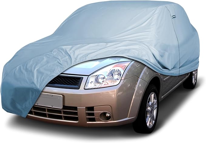 iCarCover Premium Car Cover for 1998-2008 Ford Fiesta Hatchback Heavy Duty Waterproof All-Weather Automobiles Custom Fit Indoor Outdoor UV Snow Protection Covers with Straps and Bag