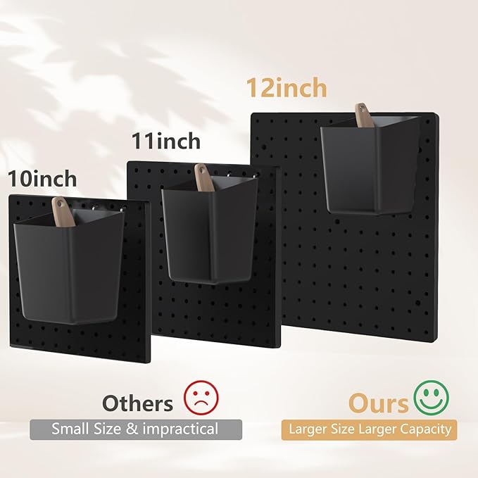 FZK Peg board Kit, Peg Board with Hooks, Includes 4 Black Pegboards and Accessories, Plastic Pegboard,Pegboard Wall Organizer, Garage Storage