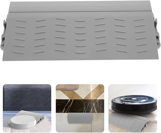 Cabilock Robot Vacuum Ramp 0.8 Inch Threshold Ramp for Doorways Indoor Outdoor Use Wheelchair Curb Grey