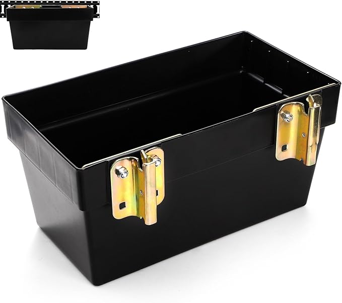 ZOOFOX E-Track Basket, Heavy Duty E-Track Storage Bin for E-Track System, E Track Accessories Hanging Box for Enclosed Trailer, Garage and Workshop