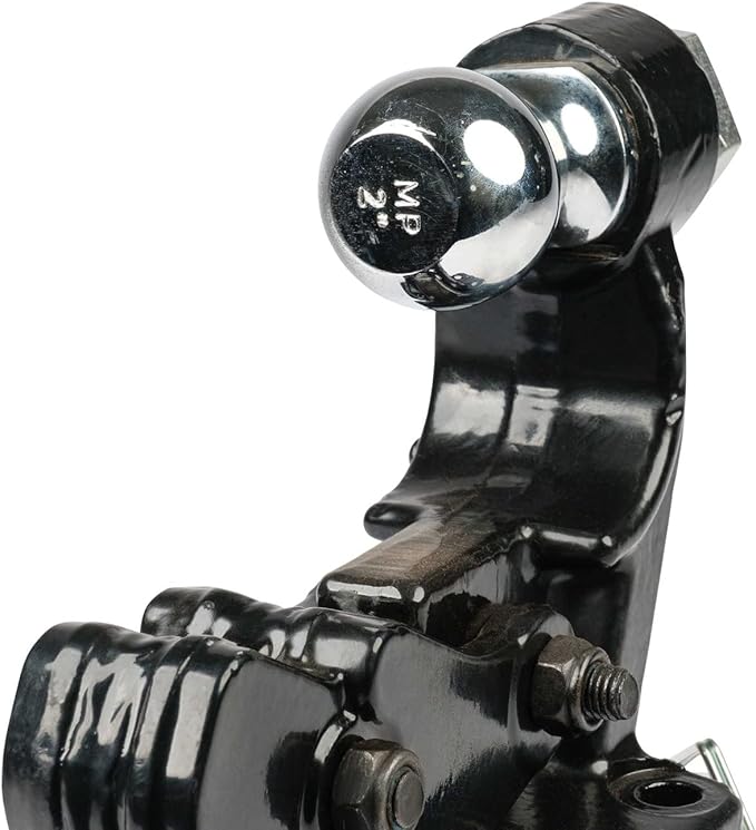 Mytee Products Pintle Hitch with 2 Inch Trailer Ball, 8 Ton Combination Hitch with Mounting Kit | Bolt On Adjustable Pintle Hook Ball Combo - Powder-Coated, Heavy-Duty